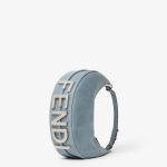 FENDI Fendigraphy Small Mercury blue nubuck Cuoio Romano leather bag - Image 6